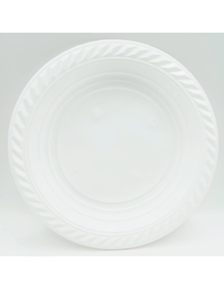 40 piatti monouso in plastica formato dessert bianchi - diametro 17cm: tuttocasashop.it: carta & monouso