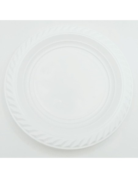 40 piatti monouso in plastica formato dessert bianchi - diametro 17cm: tuttocasashop.it: carta & monouso