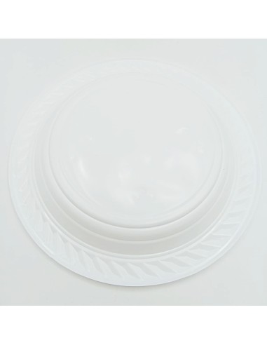 40 piatti monouso in plastica formato dessert bianchi - diametro 17cm: tuttocasashop.it: carta & monouso