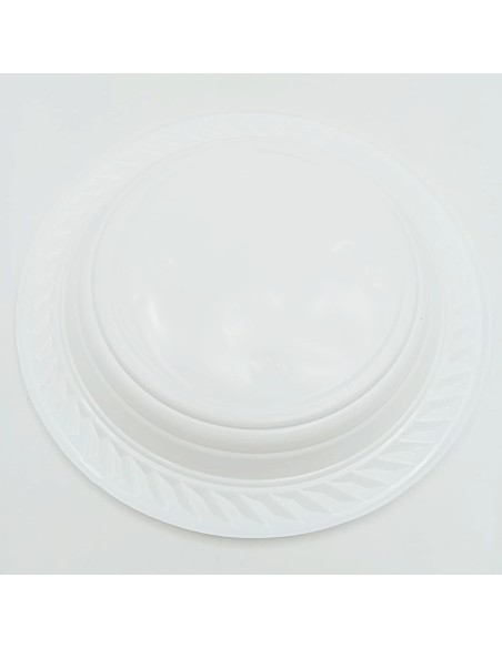 40 piatti monouso in plastica formato dessert bianchi - diametro 17cm: tuttocasashop.it: carta & monouso
