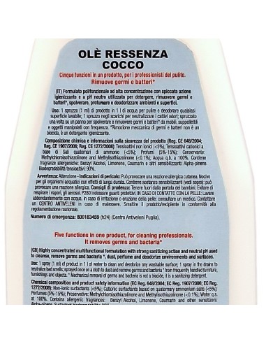 ole' oies ressenza deodorante multiuso igienizzante 750ml - cocco: tuttocasashop.it: pulizia e cura della casa