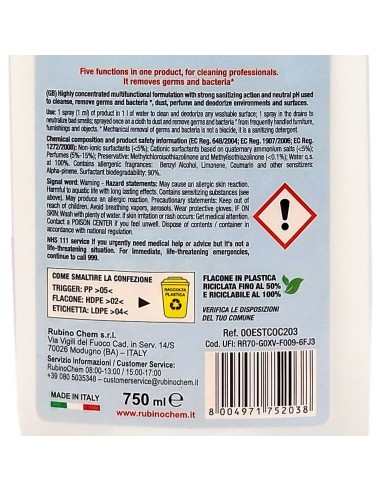 ole' oies ressenza deodorante multiuso igienizzante 750ml - cocco: tuttocasashop.it: pulizia e cura della casa