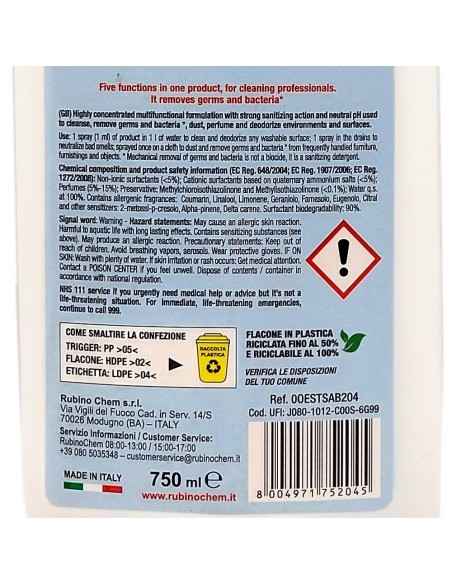 ole' oies ressenza deodorante multiuso igienizzante 750ml - sabbia: tuttocasashop.it: pulizia e cura della casa