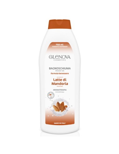 glenova bagnoschiuma shower gel 750ml - latte di mandorla: tuttocasashop.it: igiene e cura della persona