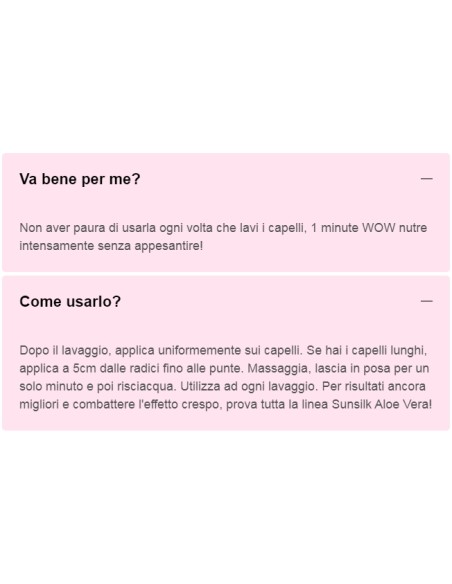 sunsilk 1minute wow trattamento intensivo - 180ml - aloe vera: tuttocasashop.it: igiene e cura della persona