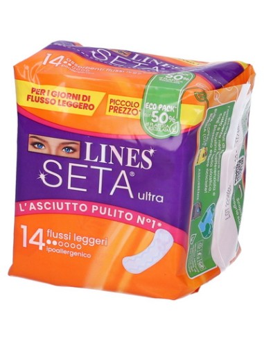 lines seta ultra assorbenti - 14 pezzi - flussi leggeri - anatomici: tuttocasashop.it: igiene e cura della persona