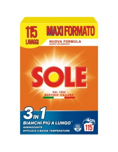 sole detersivo lavatrice in polvere - fusto da 115 misurini - 5750g: tuttocasashop.it: prodotti per bucato e tessuti