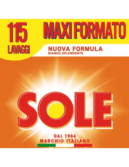 sole detersivo lavatrice in polvere - fusto da 115 misurini - 5750g: tuttocasashop.it: prodotti per bucato e tessuti