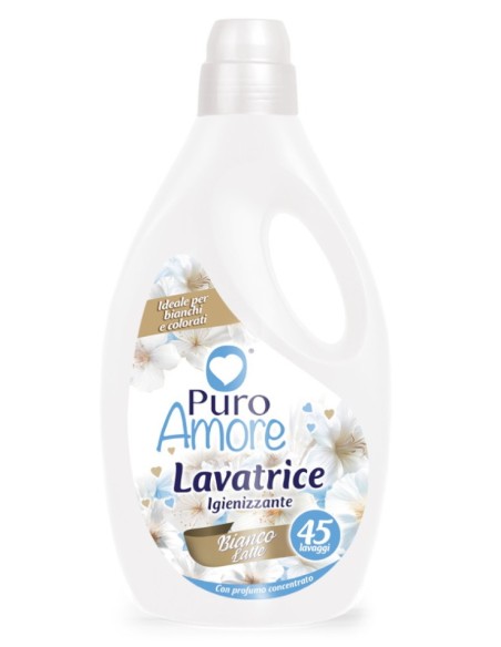 puro amore detersivo liquido lavatrice 45 lavaggi 2025ml - bianco latte: tuttocasashop.it: prodotti per bucato e tessuti