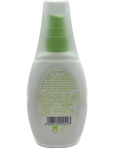 breeze deodorante vapo no-gas - 75ml - the verde: tuttocasashop.it: igiene e cura della persona