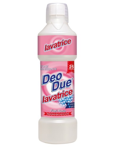 deo due lavatrice detersivo igienizzante 25 lavaggi 1 litro - fiori rosa: tuttocasashop.it: prodotti per bucato e tessuti
