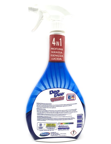 deo due profumatore 4in1 profuma sgrassa igienizza lucida - 600ml - azzurro: tuttocasashop.it: pulizia e cura della casa