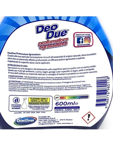 deo due profumatore 4in1 profuma sgrassa igienizza lucida - 600ml - azzurro: tuttocasashop.it: pulizia e cura della casa