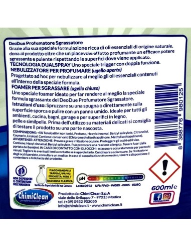 deo due profumatore 4in1 profuma sgrassa igienizza lucida - 600ml - bianco: tuttocasashop.it: pulizia e cura della casa