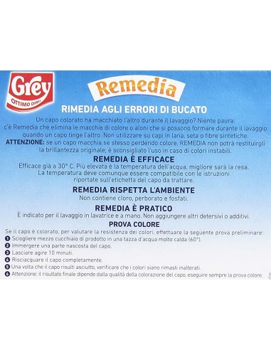 Grey Remedia 200 g - Additivo Bucato Errori di Colore