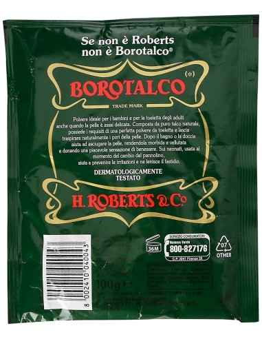 borotalco roberts talco in busta 100g - rinfrescante e assorbente: tuttocasashop.it: igiene e cura della persona