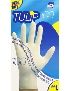 tulip fit soft 100 guanti in lattice talcati - taglia grande l 8.5: tuttocasashop.it: pulizia e cura della casa