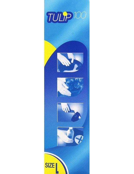 tulip fit soft 100 guanti in lattice talcati - taglia grande l 8.5: tuttocasashop.it: pulizia e cura della casa