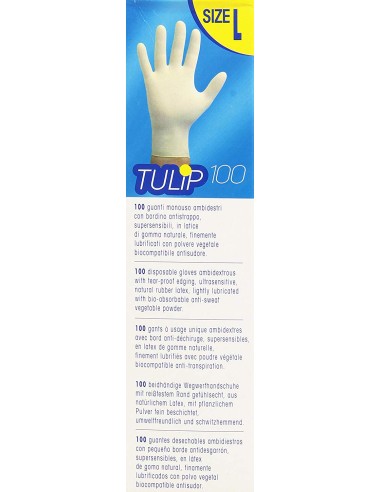 tulip fit soft 100 guanti in lattice talcati - taglia grande l 8.5: tuttocasashop.it: pulizia e cura della casa