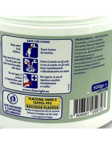 deo due cristalli - 500 grammi - profumatore aspirapolvere - talcato: tuttocasashop.it: pulizia e cura della casa