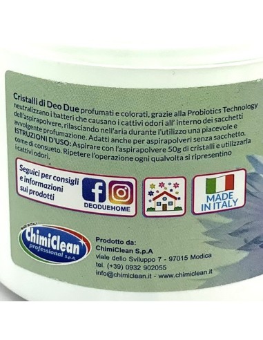 deo due cristalli - 500 grammi - profumatore aspirapolvere - talcato: tuttocasashop.it: pulizia e cura della casa