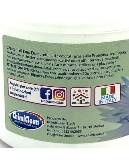 deo due cristalli - 500 grammi - profumatore aspirapolvere - talcato: tuttocasashop.it: pulizia e cura della casa