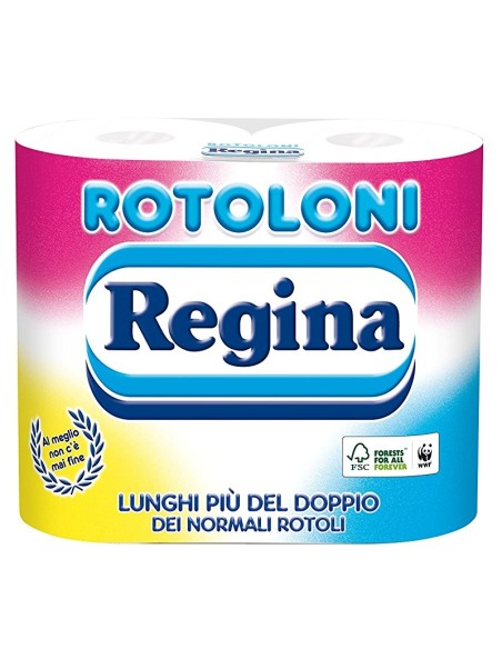 Regina Rotoloni Carta Igienica 4 Rotoli 2 Veli 500 Strappi