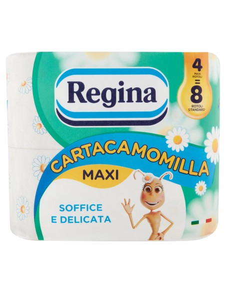 Regina Cartacamomilla Carta Igienica 4 Maxi Rotoli 3 Veli