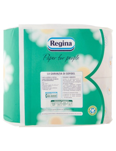Regina Cartacamomilla Carta Igienica 4 Maxi Rotoli 3 Veli