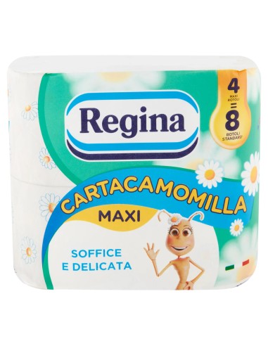 Regina Cartacamomilla Carta Igienica 4 Maxi Rotoli 3 Veli