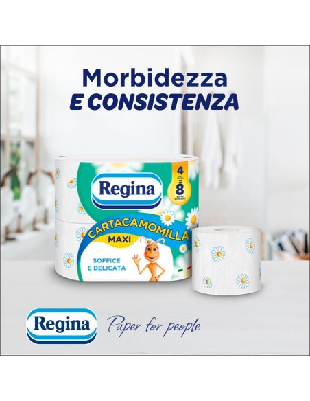 Regina Cartacamomilla Carta Igienica 4 Maxi Rotoli 3 Veli
