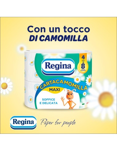 Regina Cartacamomilla Carta Igienica 4 Maxi Rotoli 3 Veli