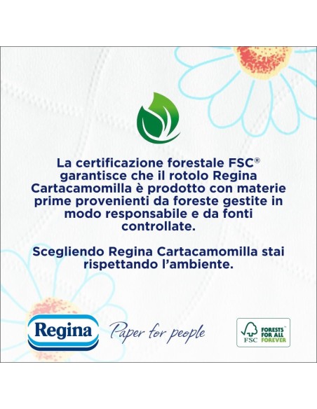 Regina Cartacamomilla Carta Igienica 4 Maxi Rotoli 3 Veli