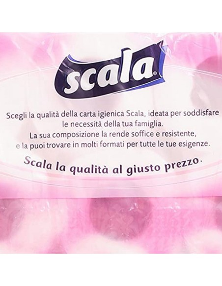 Scala Carta Igienica 10 Rotoli 2 Veli Ovatta di Cellulosa