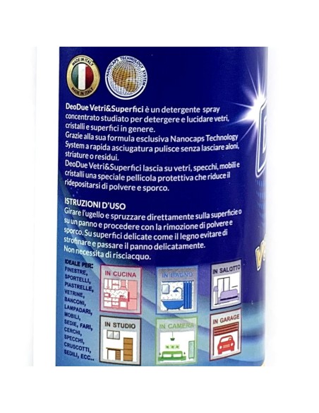 deo due vetri & superfici - 750ml - detergente multisuperfici: tuttocasashop.it: pulizia e cura della casa