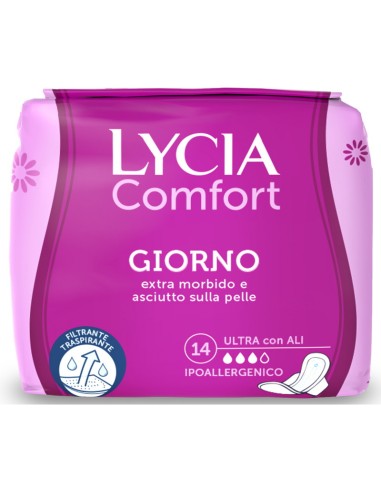 lycia assorbenti ultra maxi comfort - 14 pezzi - anatomico con ali: tuttocasashop.it: igiene e cura della persona