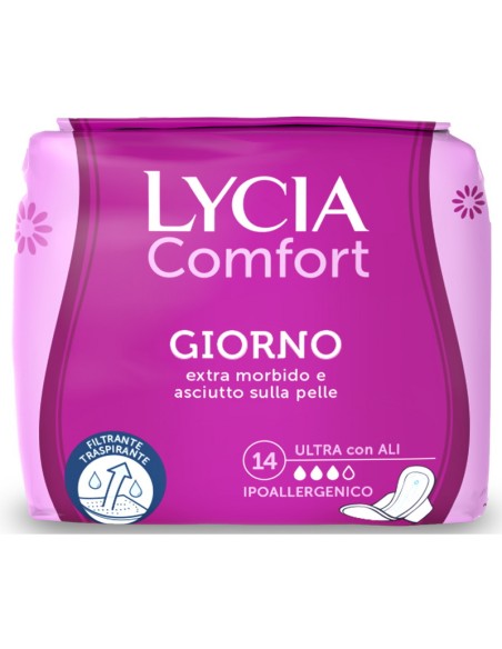 lycia assorbenti ultra maxi comfort - 14 pezzi - anatomico con ali: tuttocasashop.it: igiene e cura della persona