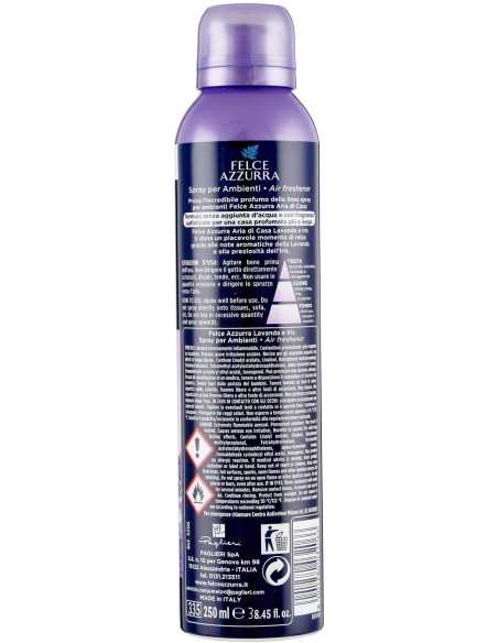 felce azzurra aria di casa deodorante - spray 250ml - lavanda e iris: tuttocasashop.it: pulizia e cura della casa