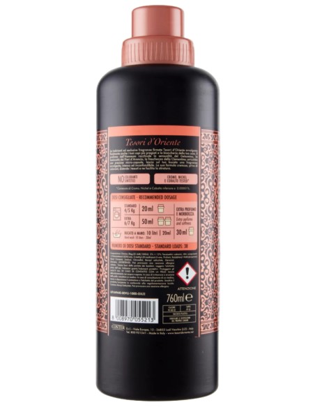 tesori d'oriente ammorbidente - 38 lavaggi 760ml - hammam: tuttocasashop.it: prodotti per bucato e tessuti