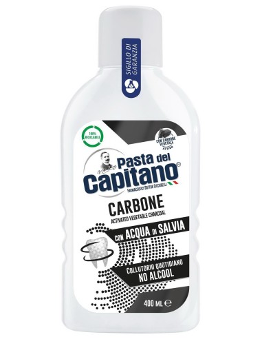 pasta del capitano collutorio per igiene dentale 400ml - carbone - salvia: tuttocasashop.it: igiene e cura della persona