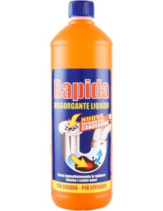 rapida disgorgante liquido - 1 litro - stura e libera scarichi da ingorghi: tuttocasashop.it: pulizia e cura della casa