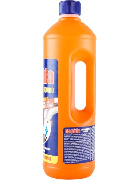rapida disgorgante liquido - 1 litro - stura e libera scarichi da ingorghi: tuttocasashop.it: pulizia e cura della casa