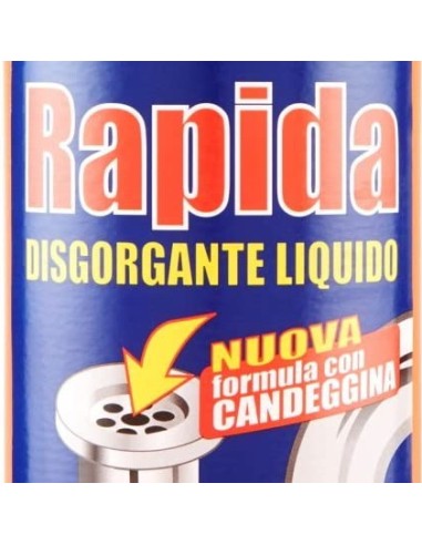 rapida disgorgante liquido - 1 litro - stura e libera scarichi da ingorghi: tuttocasashop.it: pulizia e cura della casa
