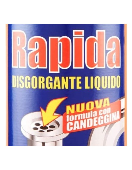 rapida disgorgante liquido - 1 litro - stura e libera scarichi da ingorghi: tuttocasashop.it: pulizia e cura della casa