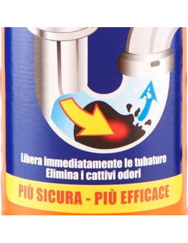 rapida disgorgante liquido - 1 litro - stura e libera scarichi da ingorghi: tuttocasashop.it: pulizia e cura della casa