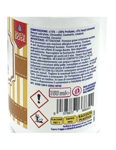 deo due gocce profumabiancheria 150ml - profumatore per bucato - blanche: tuttocasashop.it: prodotti per bucato e tessuti