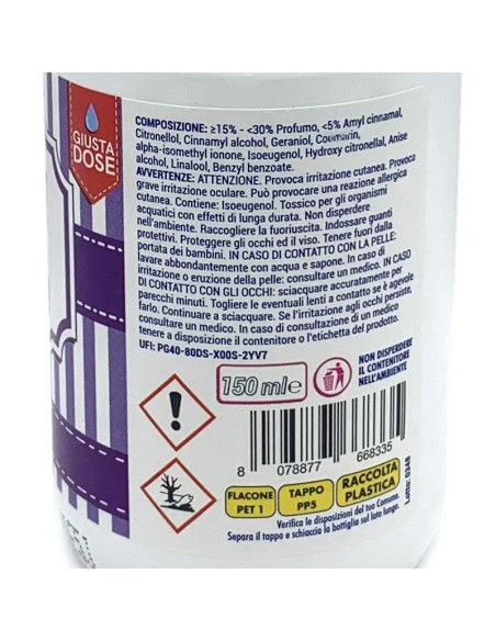 deo due gocce profumabiancheria 150ml - profumatore per bucato - oriental: tuttocasashop.it: prodotti per bucato e tessuti