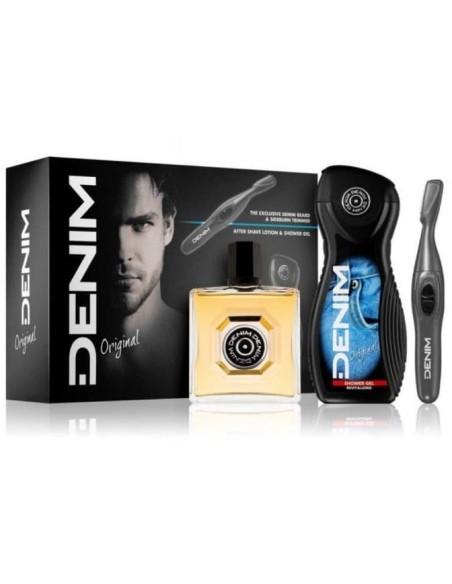 denim confezione original - after shave 100ml + doccia 250ml + regola barba: tuttocasashop.it: igiene e cura della persona
