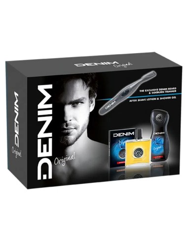 denim confezione original - after shave 100ml + doccia 250ml + regola barba: tuttocasashop.it: igiene e cura della persona