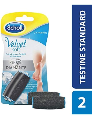 dr.scholl velvet soft cristalli di diamante - 2 rulli ricarica: tuttocasashop.it: igiene e cura della persona
